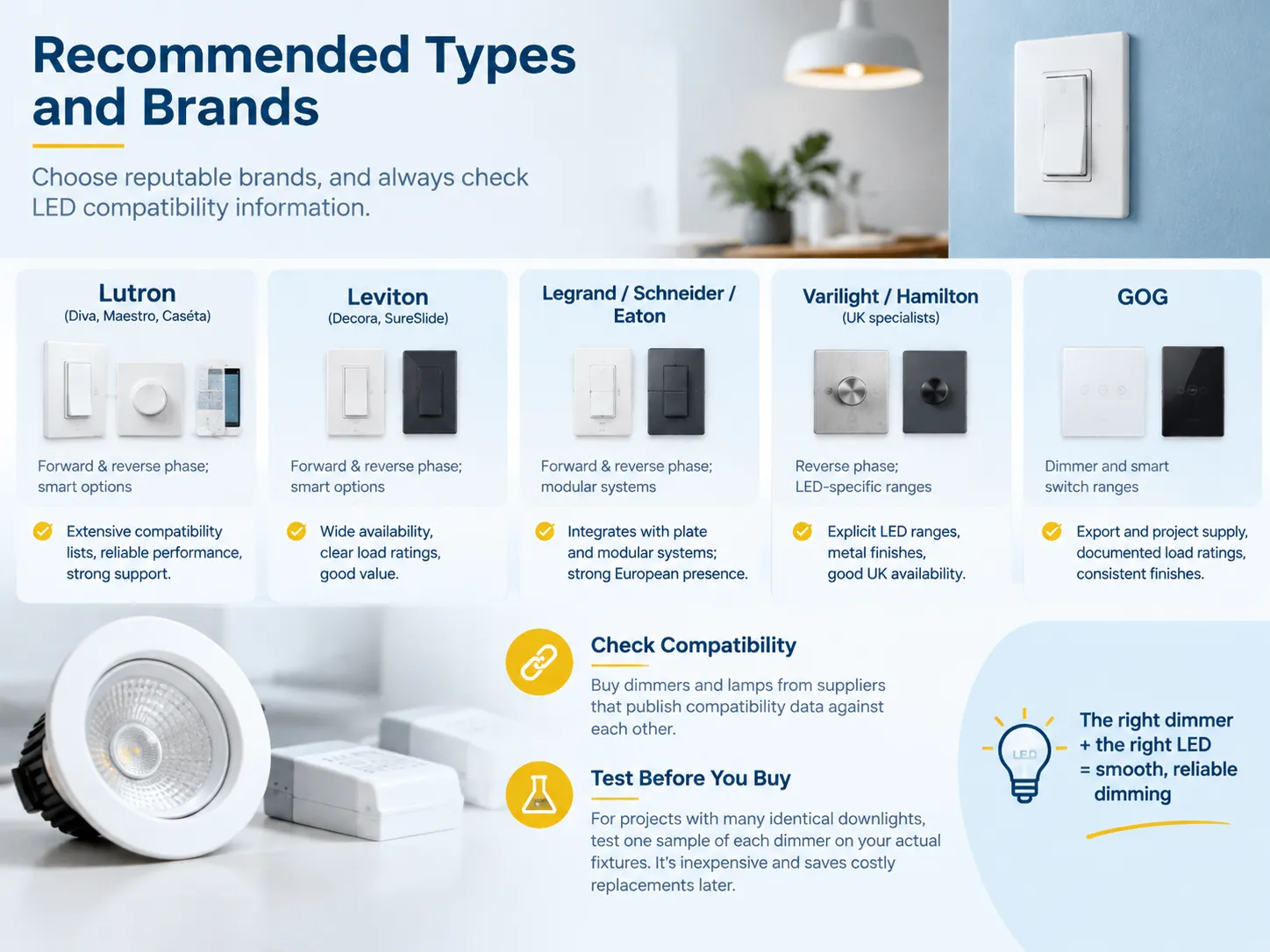 Recommended Types and Brands