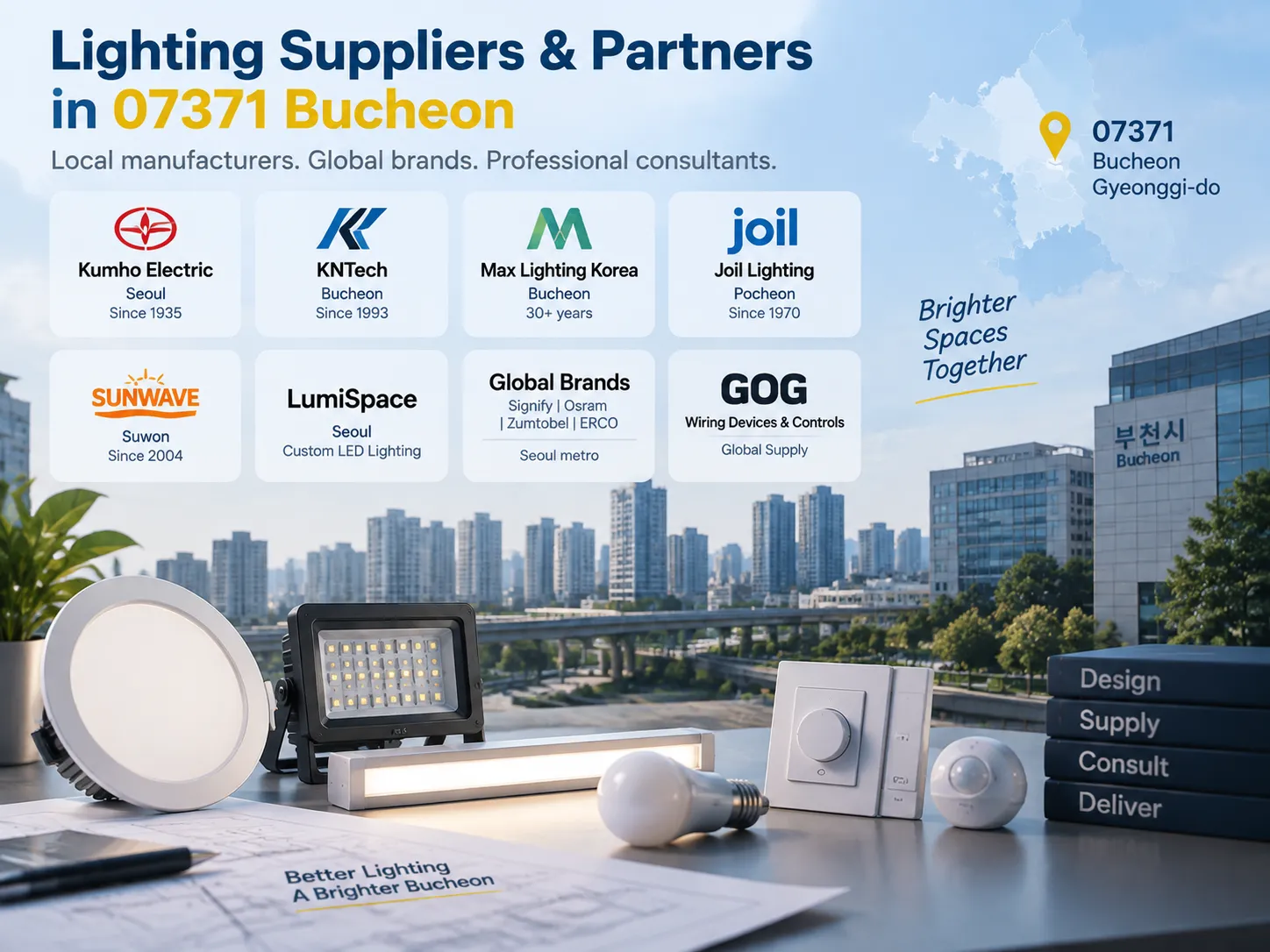 Suppliers, manufacturers, and consultants serving the area