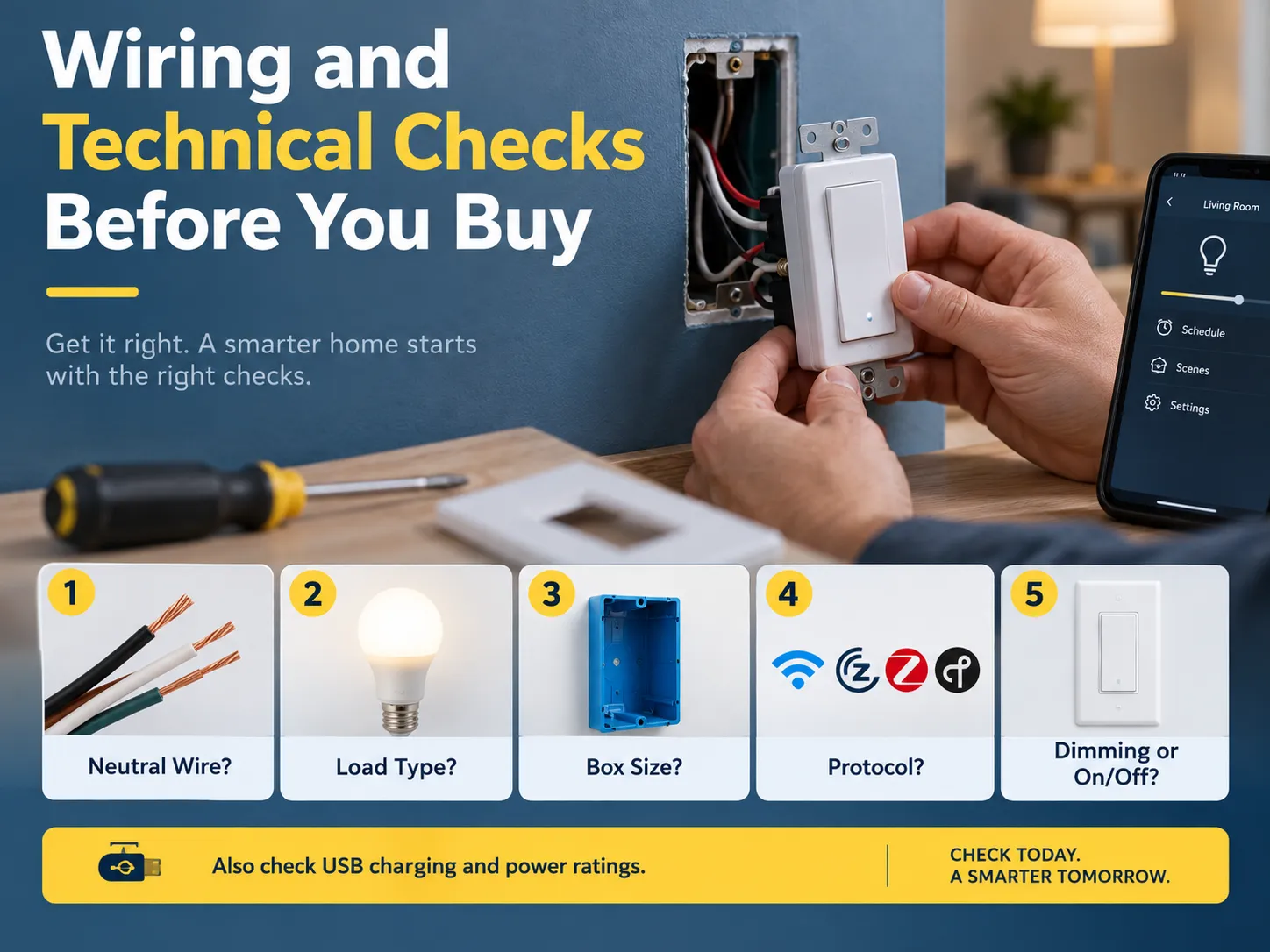 Wiring and technical checks before you buy