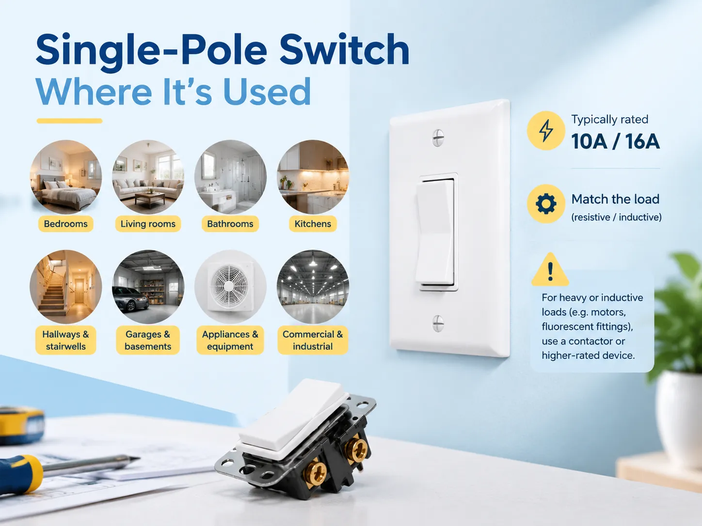 single pole switch Where It Is Used