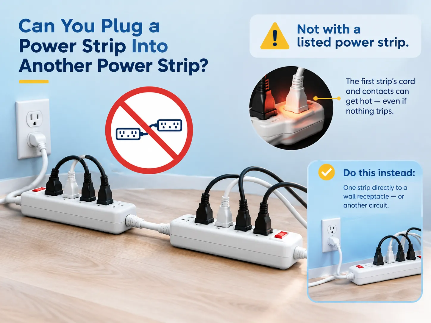 هل يمكنك توصيل Power Strip ب Power Strip آخر؟