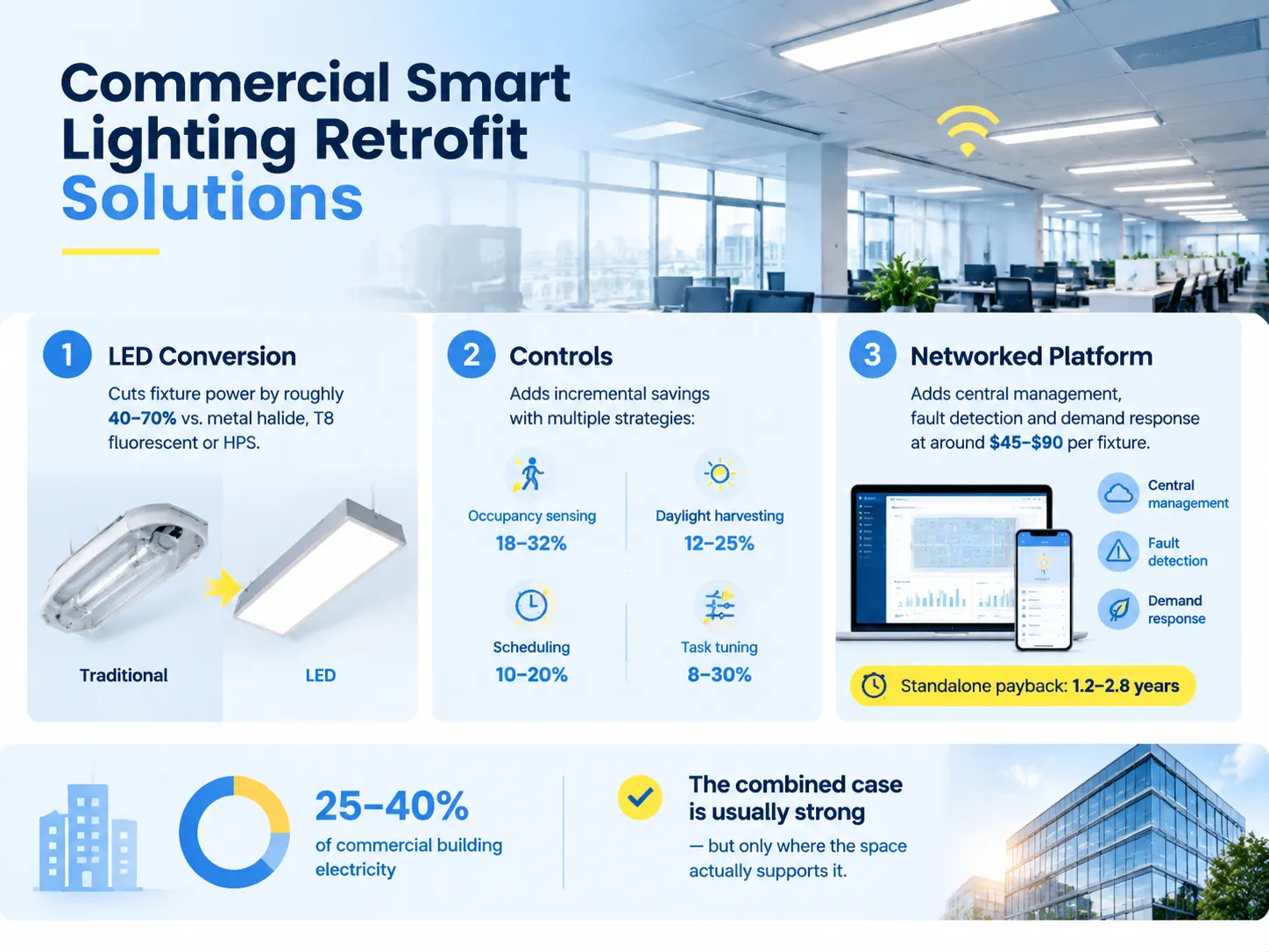 Commercial Smart Lighting Retrofit Solutions