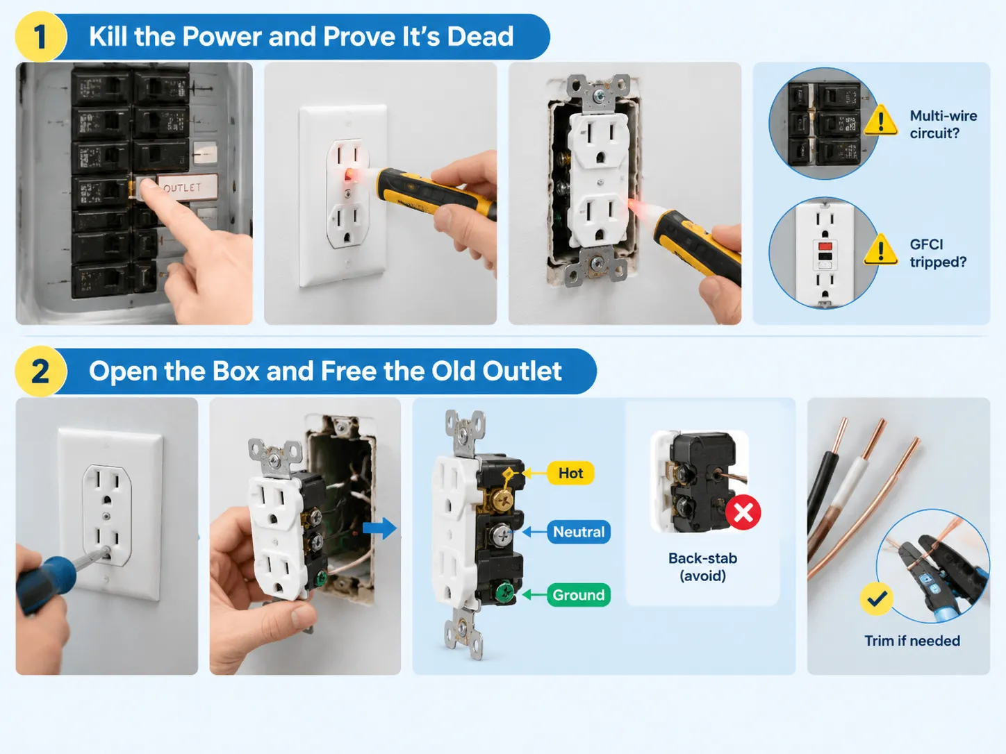 Kill the Power and Prove It's Dead Open the Box and Free the Old Outlet
