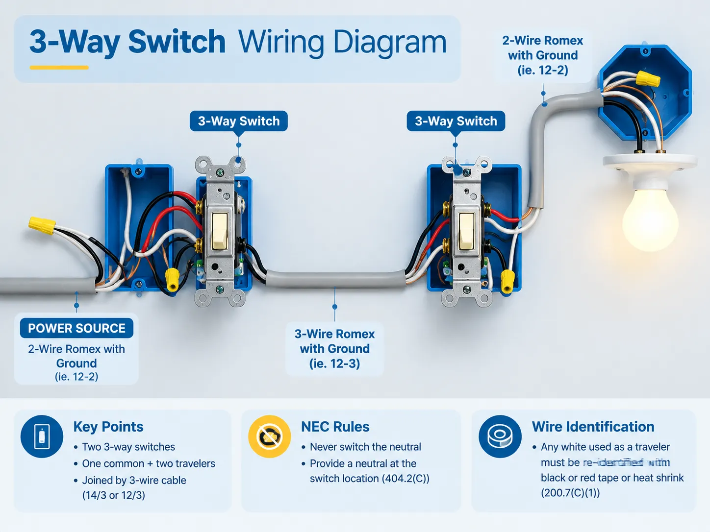 Wiring Schematic for a 3-Way Switch